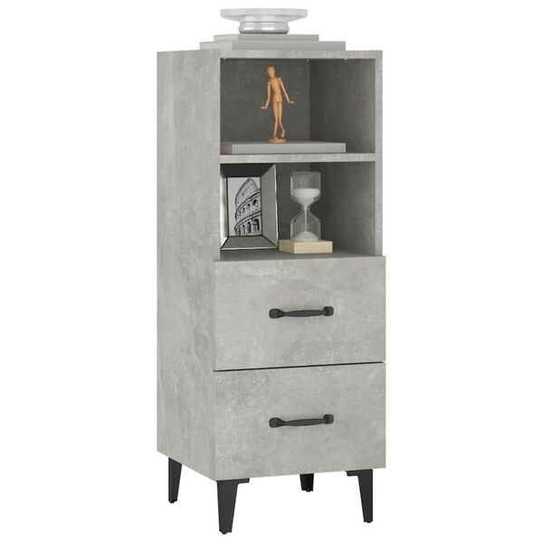 vidaXL Sideboard Concrete Grey 34.5x34x90 cm Engineered Wood