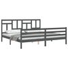 vidaXL Bed Frame without Mattress Grey 200x200 cm Solid Wood