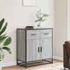 vidaXL Sideboard Grey Sonoma 68x35x76 cm Engineered Wood and Metal