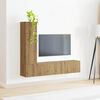 vidaXL TV Cabinet Set Wall-mounted 2 pcs Artisan Oak Engineered Wood