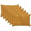 vidaXL Cushion Cover 6 pcs HOUTEN Yellow 30 x 50 cm Microfiber Fleece