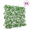vidaXL Artificial Ivy Trellis Expandable Green 5 pcs 186x30 cm
