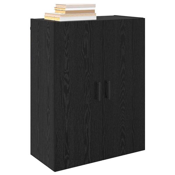 vidaXL Wall-Mounted Cabinet 2 pcs Black Oak 69.5 x 34 x 90 cm