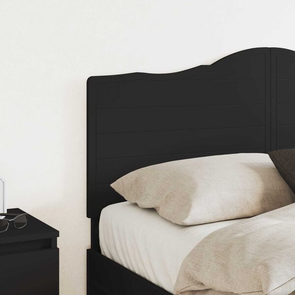 vidaXL Headboard with Headboard Black Oak 150 cm Engineered wood