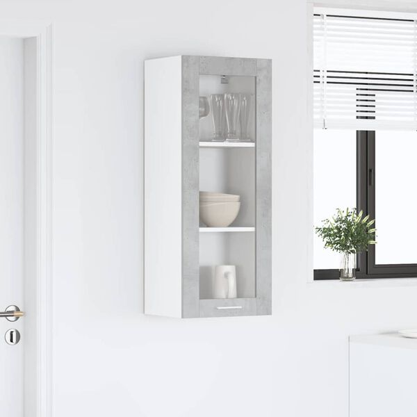 vidaXL Hanging Cabinet Concrete Grey 40 x 31 x 100 cm Engineered Wood