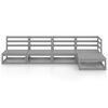 vidaXL 5 Piece Garden Lounge Set Grey Solid Wood Pine