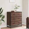 vidaXL Sideboard Brown Oak 68x35x76 cm Engineered Wood and Metal