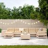 vidaXL 9 Piece Garden Sofa Set Solid Wood Pine