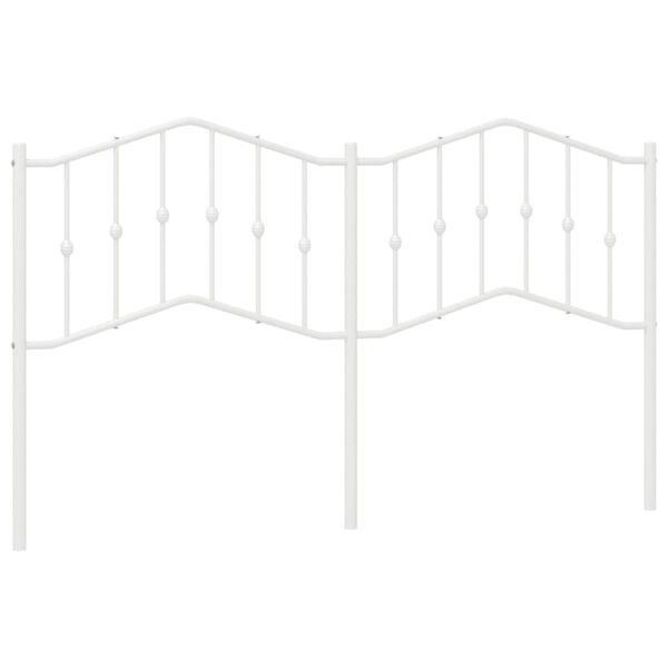 vidaXL Metal Headboard White 160 cm