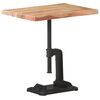 vidaXL Side Table Light Wood 45x35x48 cm Solid Acacia Wood & Cast Iron