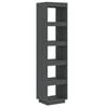 vidaXL Book Cabinet/Room Divider Grey 40x35x167 cm Solid Wood Pine