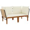 vidaXL 2 pcs Solid Acacia Wood & Rope Natural