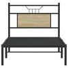 vidaXL Bed Frame without Mattress Sonoma Oak 75x190 cm Small Single Engineered Wood