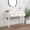 vidaXL Console Table White 100x35x75 cm Solid Wood Pine
