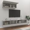 vidaXL 3 Piece TV Cabinet Set Concrete Grey Engineered Wood