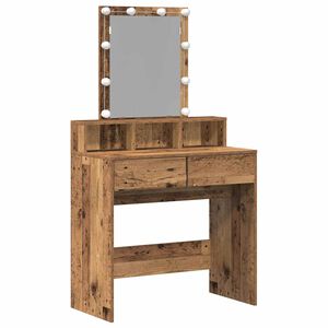 vidaXL Dressing Table Old Wood 80 x 41 x 144.5 cm Engineered wood