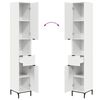 vidaXL Bathroom Furniture Set High Gloss White Engineered wood, Metal