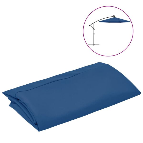 vidaXL Replacement Fabric for Cantilever Umbrella Azure Blue 350 cm