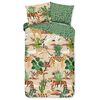 Good Morning Kids Duvet Cover FELINES 140x200/220 cm Sand and Green