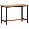 vidaXL Workbench 115x55x81.5 cm Solid Wood Beech and Metal