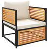 vidaXL Garden Chair with Cushions Solid Wood Acacia