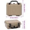 vidaXL Hard Case Sand 27 x 24.5 x 12.5 cm Polypropylene and ABS