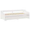 vidaXL Daybed with Trundle without Mattress IRUN White 90x200 cm