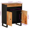 vidaXL Sideboard with 2 Doors 60x33x75 cm Solid Wood Acacia