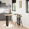 vidaXL Bar Table Legs U-Shaped 2 pcs Black 50x(90-91) cm Steel
