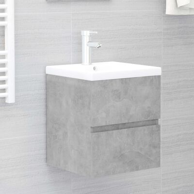 vidaXL Sink Cabinet Concrete Grey 41x38.5x45 cm Engineered Wood