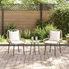 vidaXL Garden Dining Set 3 pcs Brown and Black and Cream