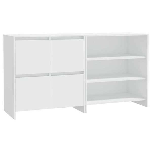 vidaXL 2 Piece Sideboard White Engineered Wood