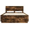 vidaXL Bed Frame Smoked Oak 150 x 200 cm Engineered Wood