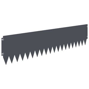 vidaXL Lawn Edging 10 pcs 103 x 25 cm Steel Anthracite