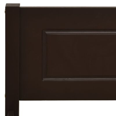vidaXL Bed Frame Solid Pinewood Dark Brown 180x200 cm Super King