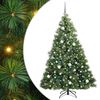 vidaXL Artificial Christmas Tree with 300 LEDs Green 180 cm PE and PVC