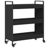 vidaXL Kitchen Trolley Black 70x30x82 cm Engineered Wood