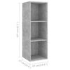 vidaXL Wall-mounted TV Cabinet Concrete Grey 37x37x107 cm Engineered Wood