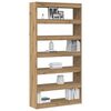 vidaXL Book Cabinet Black Oak 100 x 30 x 198 cm Engineered Wood