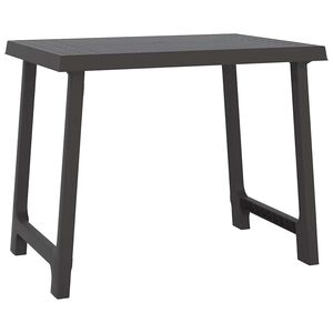 vidaXL Camping Table Anthracite 79x56x64 cm PP Wooden Look
