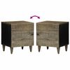 vidaXL Bedside Cabinets 2 pcs Light Grey 40x33x46 cm Solid Wood Mango