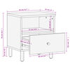 vidaXL Bedside Cabinets 2 pcs Black 40x33x46 cm Solid Wood Mango
