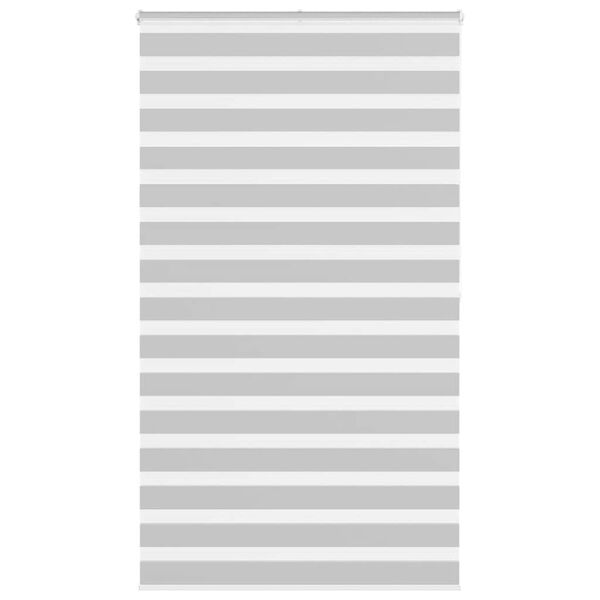 vidaXL Zebra Blind Light Grey 130x200 cm Fabric Width 125.9 cm Polyester