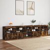 vidaXL Sideboard with LED Lights Smoked Oak 283x37x67 cm