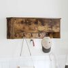 vidaXL Wall-Mounted Coat Rack with Shelf Smoked Oak 80 x 20 x 30 cm