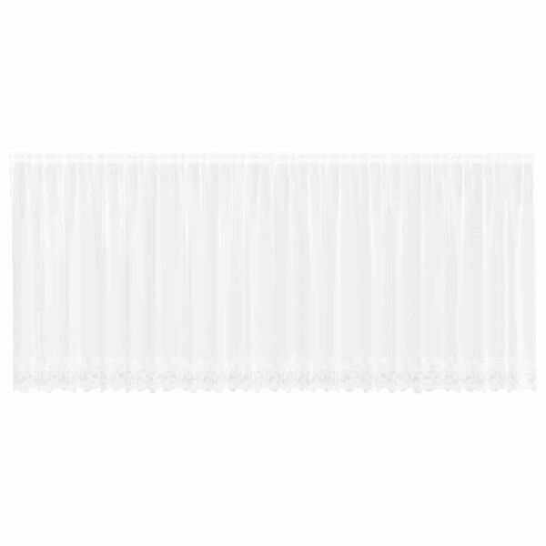vidaXL Lace Curtain with Curtains Floral White 160 x 600 cm Polyester