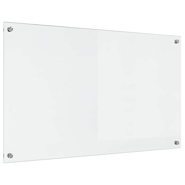 vidaXL Kitchen Backsplash Transparent 100 x 60 cm Tempered Glass