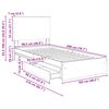 vidaXL Storage Bed with Headboard Black 100 x 200 cm Engineered Wood