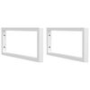 vidaXL Shelf Brackets for Washbasin 2 pcs White Rectangular Steel