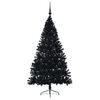 vidaXL Artificial Pre-lit Christmas Tree Black 180 cm PVC